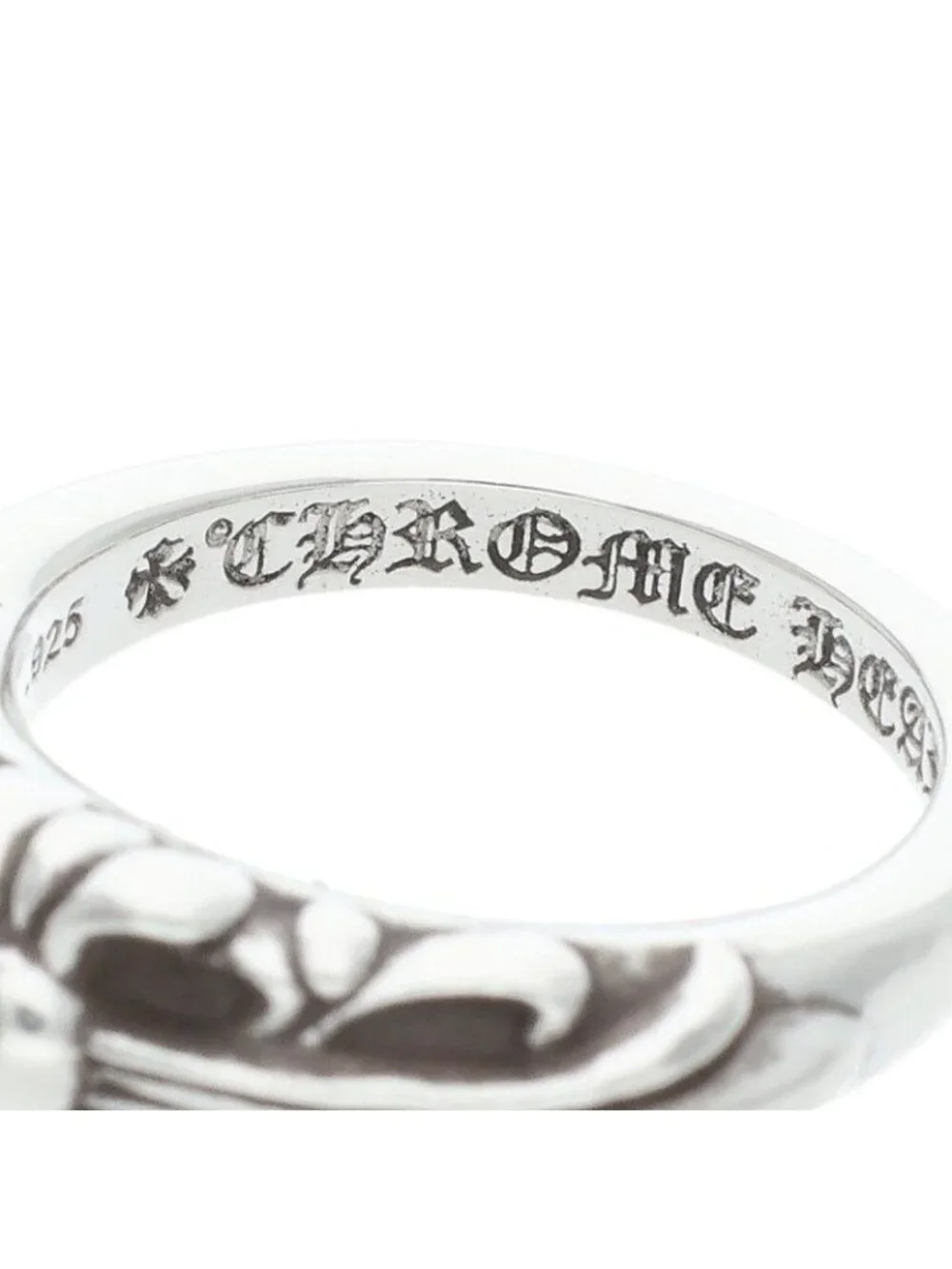 Chrome Hearts Baby Classic Floral Cross Silver Ring